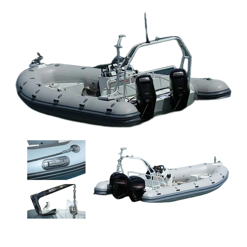 New Design Sedili Per Bass Boat Inflatable Boat 4-5 Person Hypalon Hard Bottom Electric Pontoon Boat For Sale