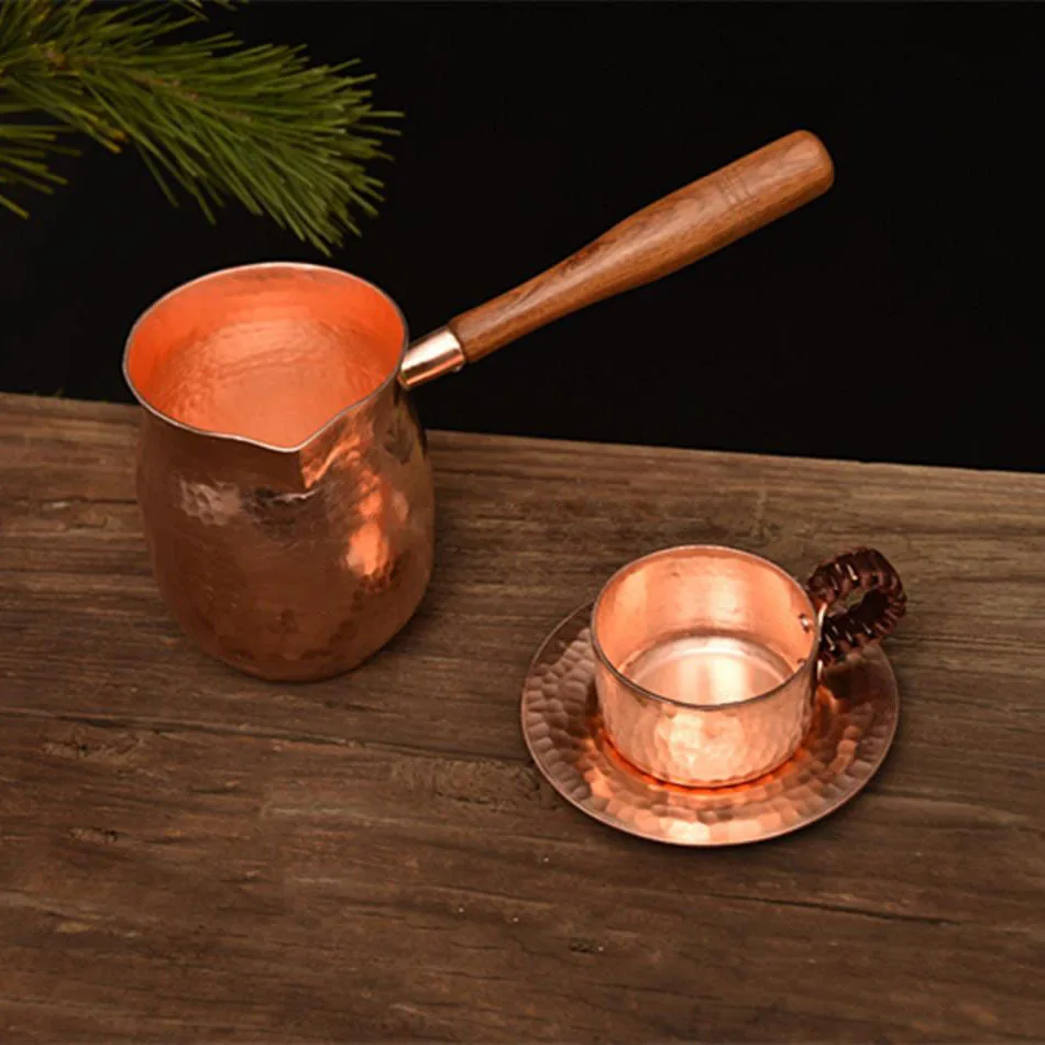 Energinox Wholesale  Copper Coffee Mug Double Wall Hammered Moscow Mule Copper Cup Sets