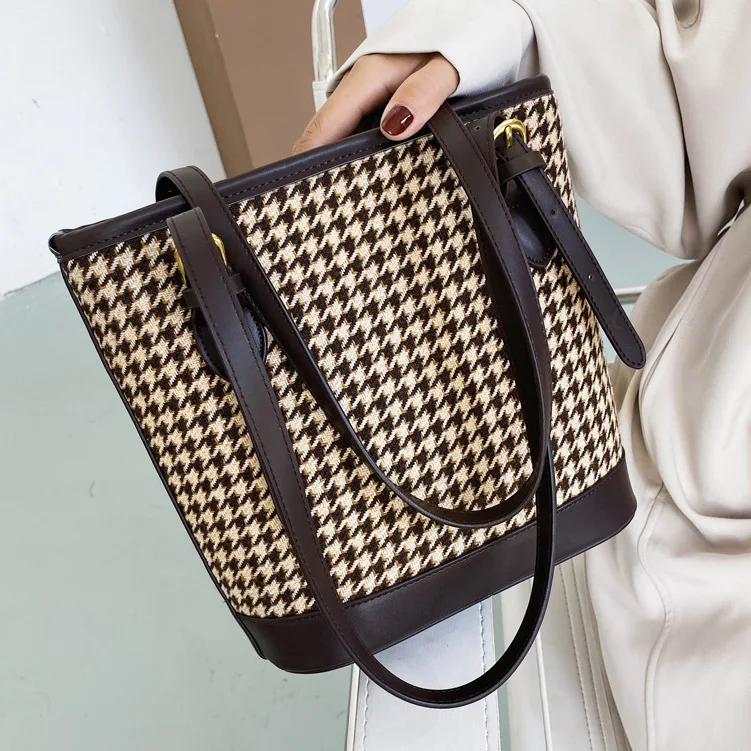 
Trendy New Design Lattice Pu Leather Handbag Leathers Big Hand Bags 2021 Lady Fashion Bag 