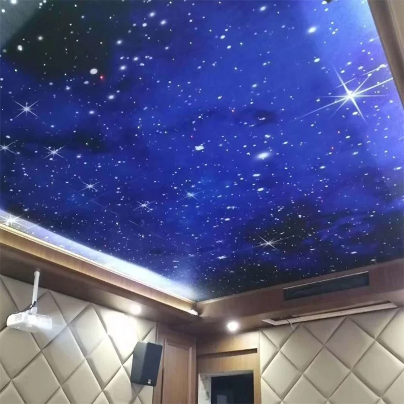 RGB light polyester fiber optic star ceiling panel with shooting stars