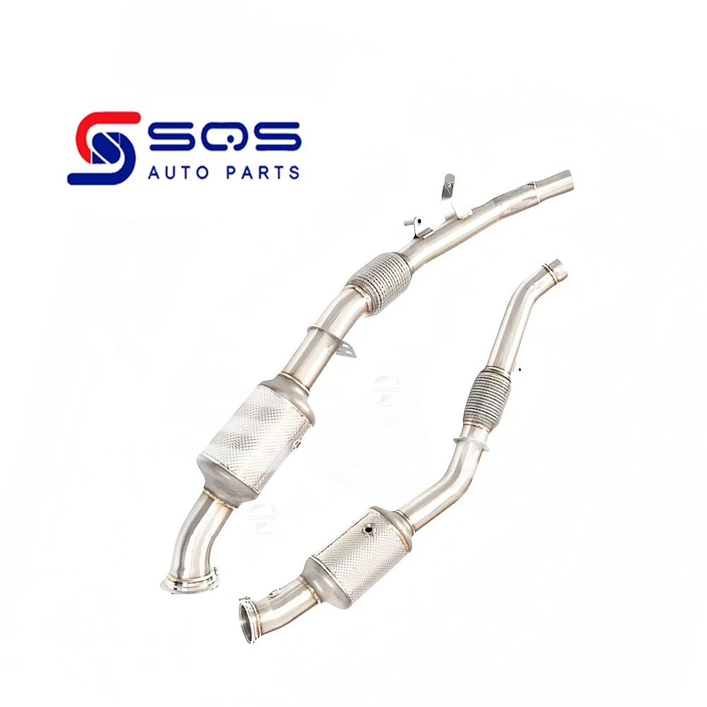 SQS High Quality Fit Mercede s Ben z GEL320/GLE400 W166 3.0T 2016-2019 304 Stainless Steel Exhaust Pipe Exhaust Muffler