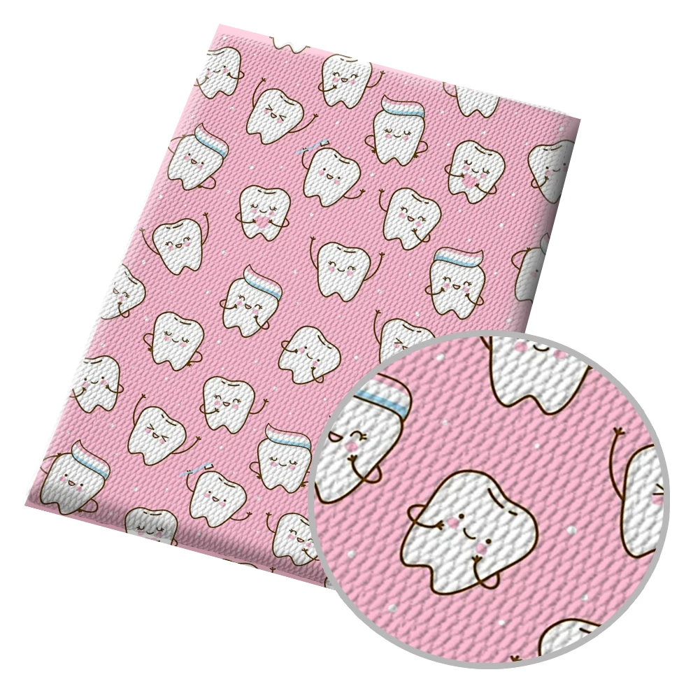 Wholesale Medical Teeth Series  Printed  Bubble  Fabric For Home Decoration