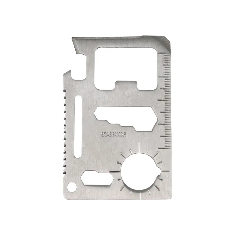 JK-kd-001 11 In 1 Outdoor Multifunction Credit Card Survival Tactical Utility Hand Tools Pocket Multitool Card