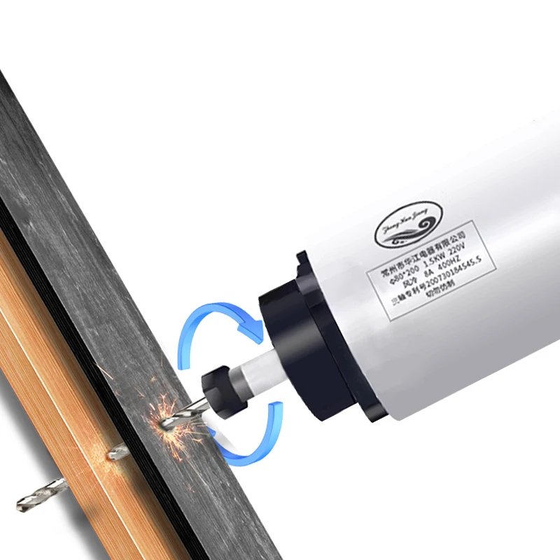 4 Bearings 0.8kw 1.5kw 2.2kw 3.0kw CNC Round Air Cooled Cooling Spindle with 400HZ 24000RPM ER11/16/20