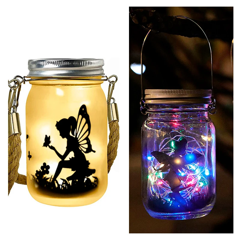 Wholesale  Glass Jar Home Decoration Handicraft Led Outdoor Hanging Lights Miniature Garden Fairy Garden