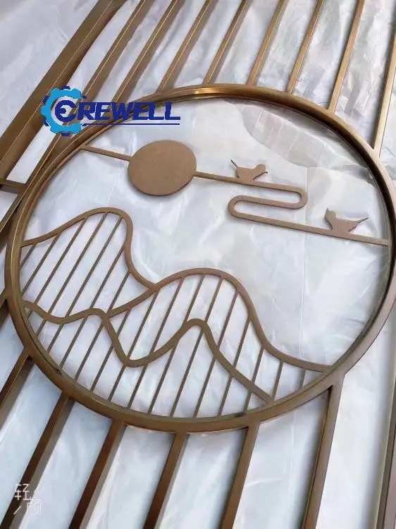 easy mounting retro style ss mirror PVDF moveable screens room dividers for lounge