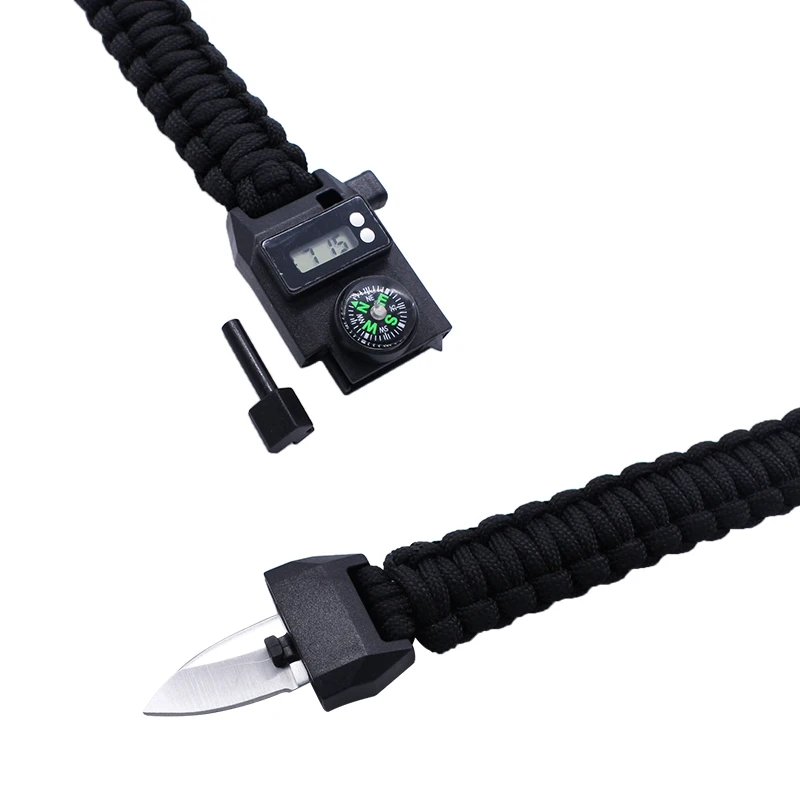 Оптовая продажа Тактический комплект часы браслет из Паракорда спортивный с аварийным ножом