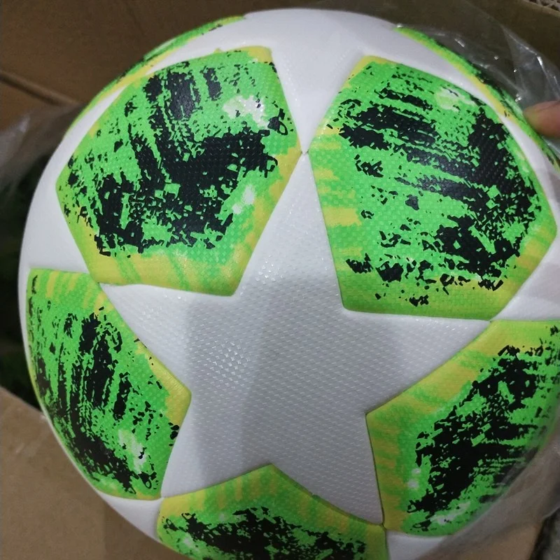 TOP quality good design custom PU leather  training match football soccer ball size 5