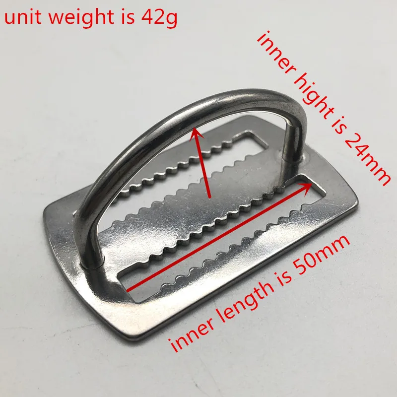 Factory Stainless Steel Scuba Dive Buckle with D-Ring Weight Belt Keeper Diving Accessories