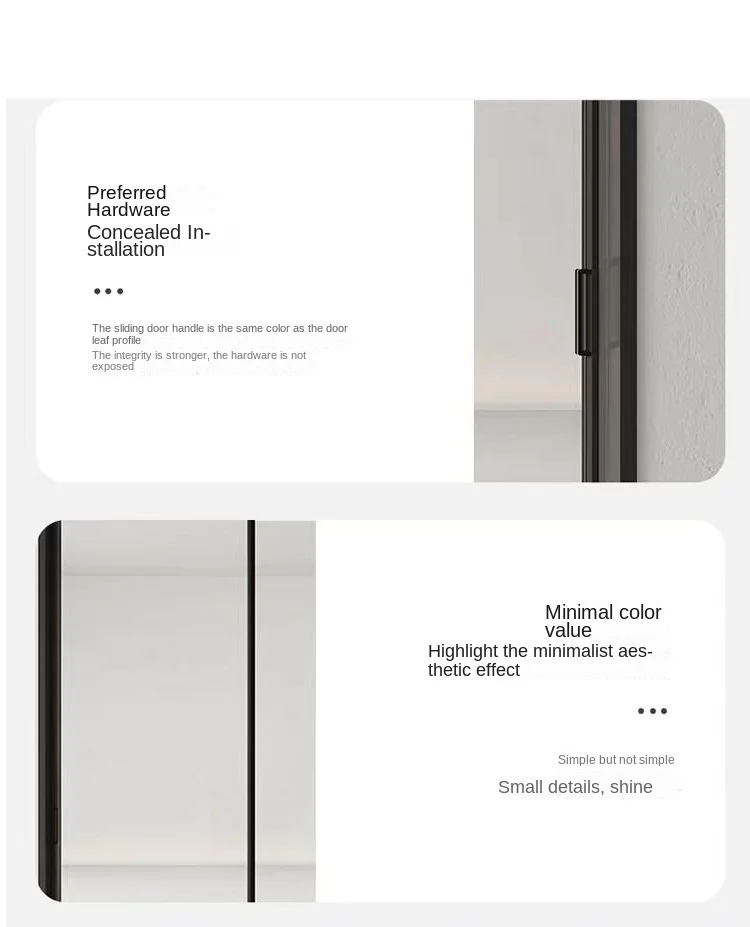 Aluminum Interior Doors with a Minimalist slim-frame design, combining sleek aesthetics with modern functionality