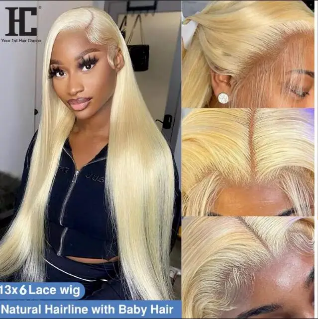 613 HD Human Hair Lace Wig, 13x4 13x6 613 Virgin Lace Front Wig,Wholesale Platinum Blonde 613 Transparent full Lace Frontal Wig