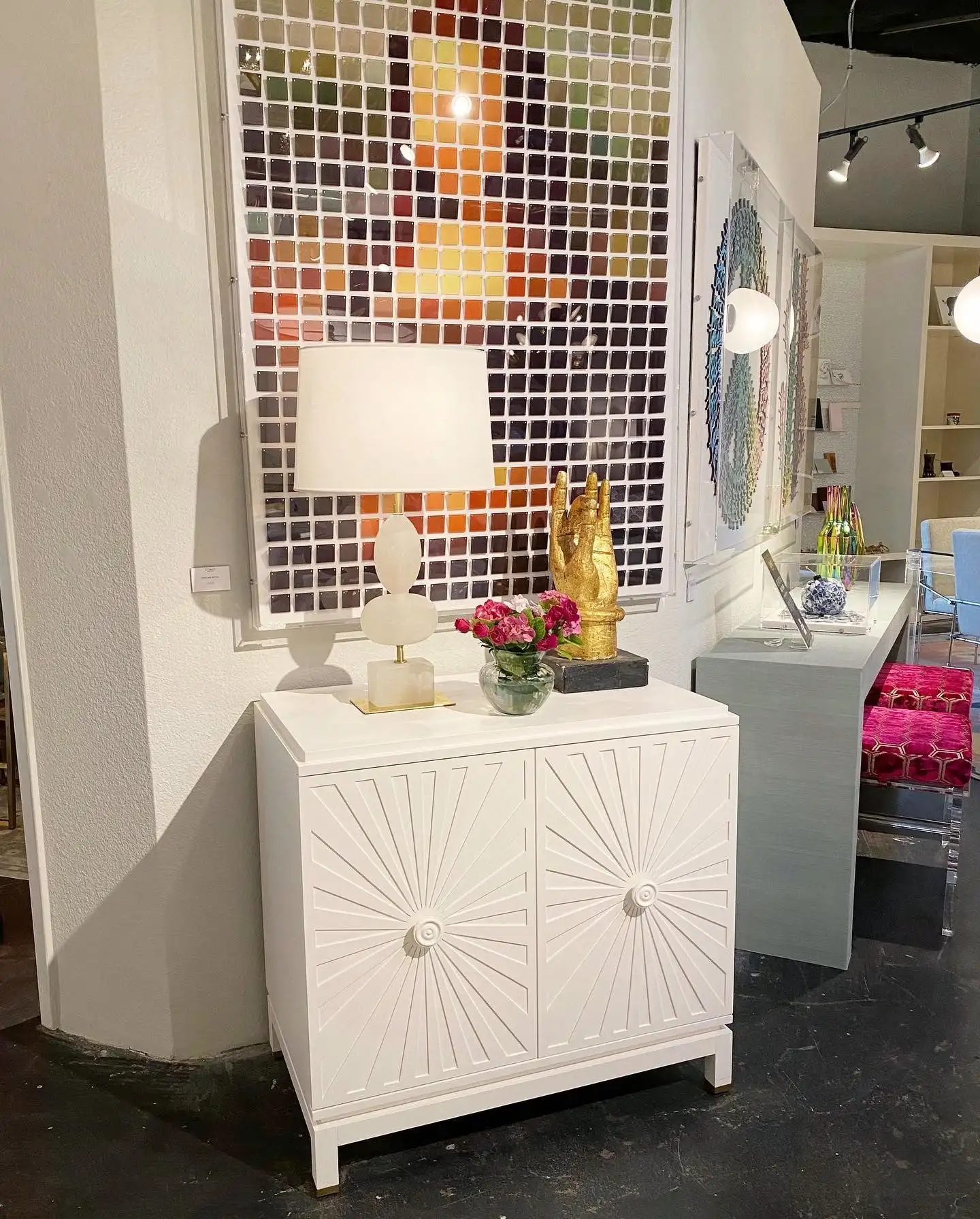 JZ  Home Decor Handmade 3D Abstract Mona Lisa Artwork Acrylic Mosaic Wall Art Figure Portrait Paintings