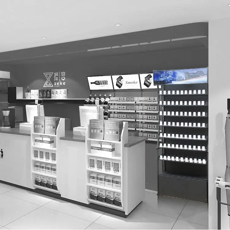 USA America gas station stores smokeless metal tobacco shelf cigarette lighter display stands for smoke shop showcase