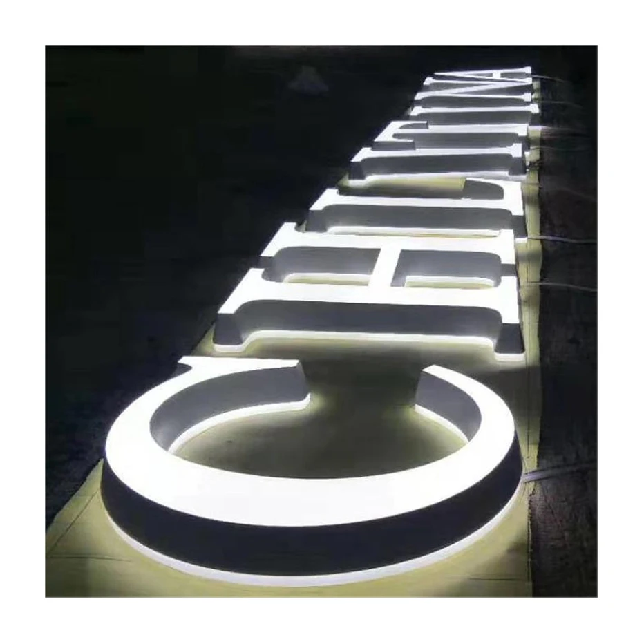 3d Acrylic Logo Custom Led Track Channel Letters Store Outdoor Wall Advertising for Business Shop Signs