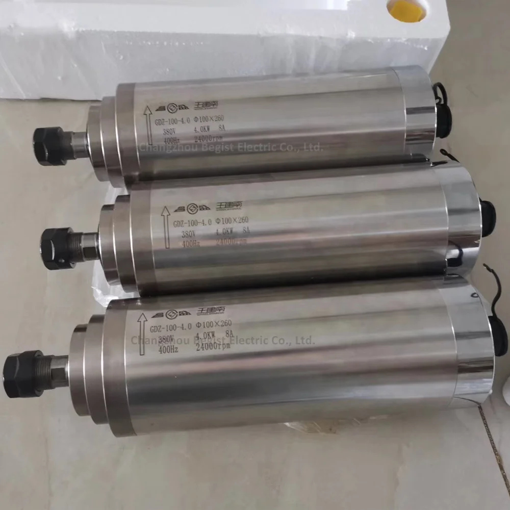 Water Cooling Spindle 4kw 24000rpm ER20 cnc router water cooling spindle motor for wood working