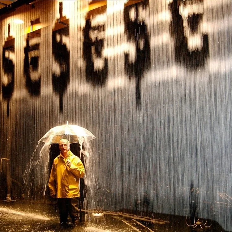 Hot sales high quality stainless steel 304 digital water curtain for indoor decoration