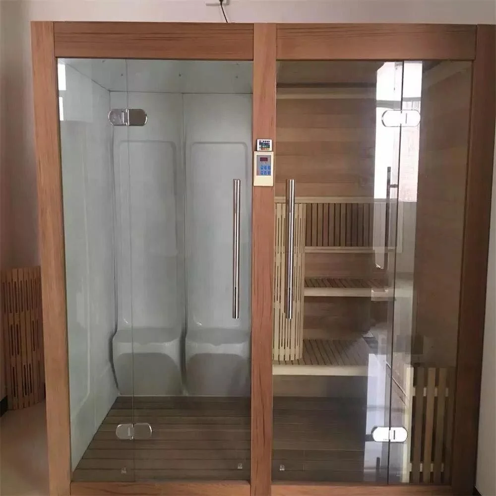 Luxury Rock Salt Sauna Steam Room,Led Star Lights Corner Sauna For Sale