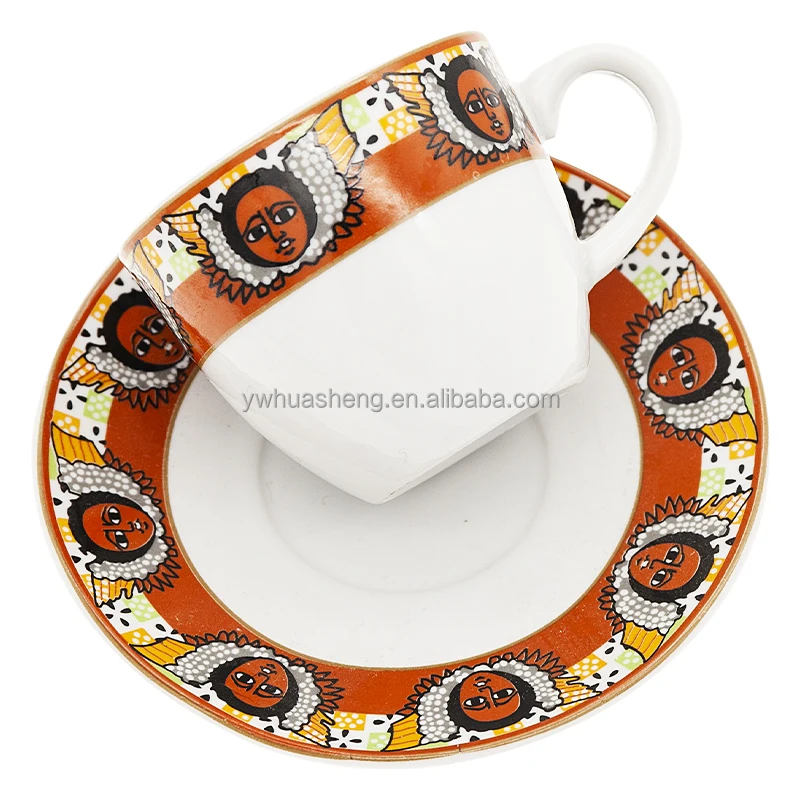 Eritrean Porcelain Ceramic Coffee Set Eritrean And Ethiopian Angel Design Art Jebena For Coffee Ceremony