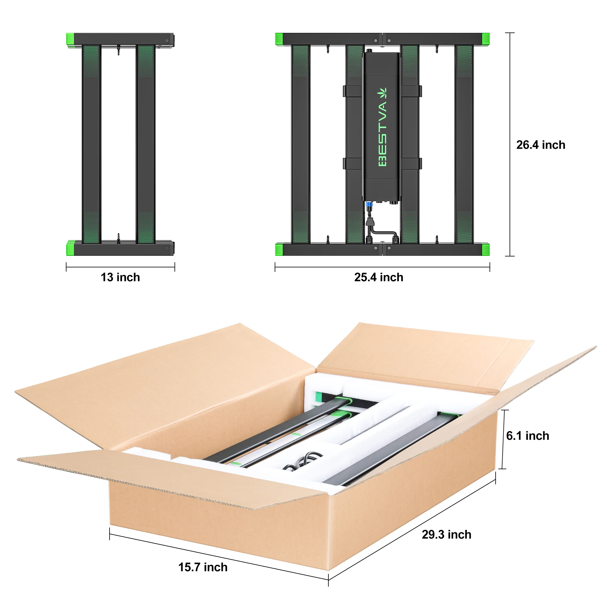 BESTVA Pro  Greenhouse Hydroponic 200W grow  LM301B full spectrum tent  stock USA Europe folding grow light led