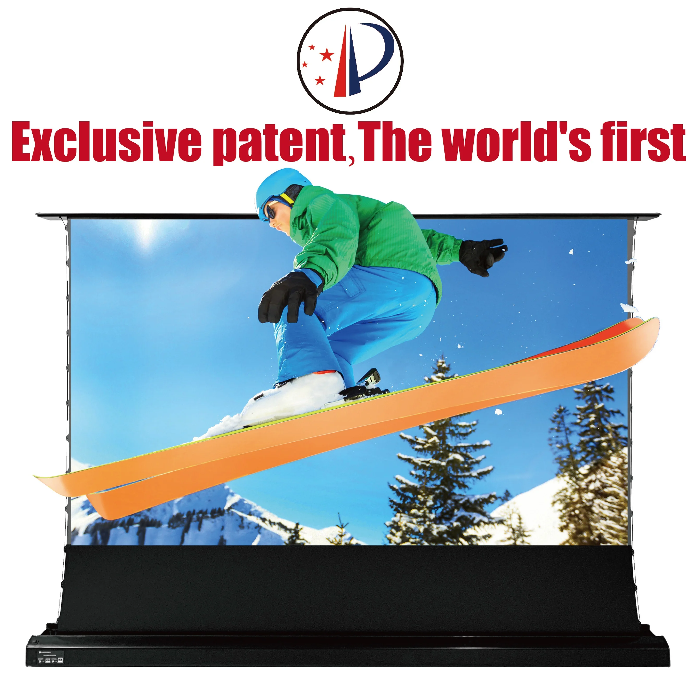 Vividstorm PRO 72 дюйма самовосходящая кино моторизованный экран напольное ограждение для UST ALR лазерный ТВ Проектор моторизованный 4K HD видео