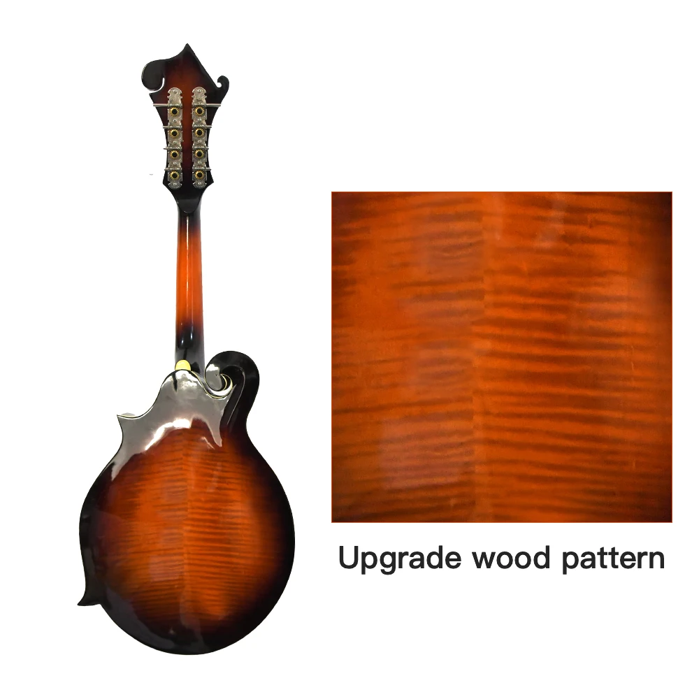 Wholesale Mandolina F Style Mandolin Musical Instrument Sunburst 8 String Acoustic Mandolin