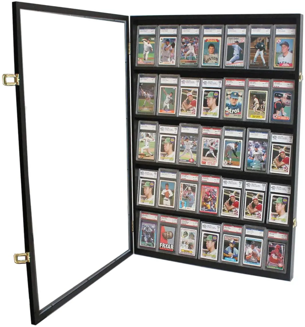 
custom baseball card display case single graded baseball card display case baseball card display case wall mount 