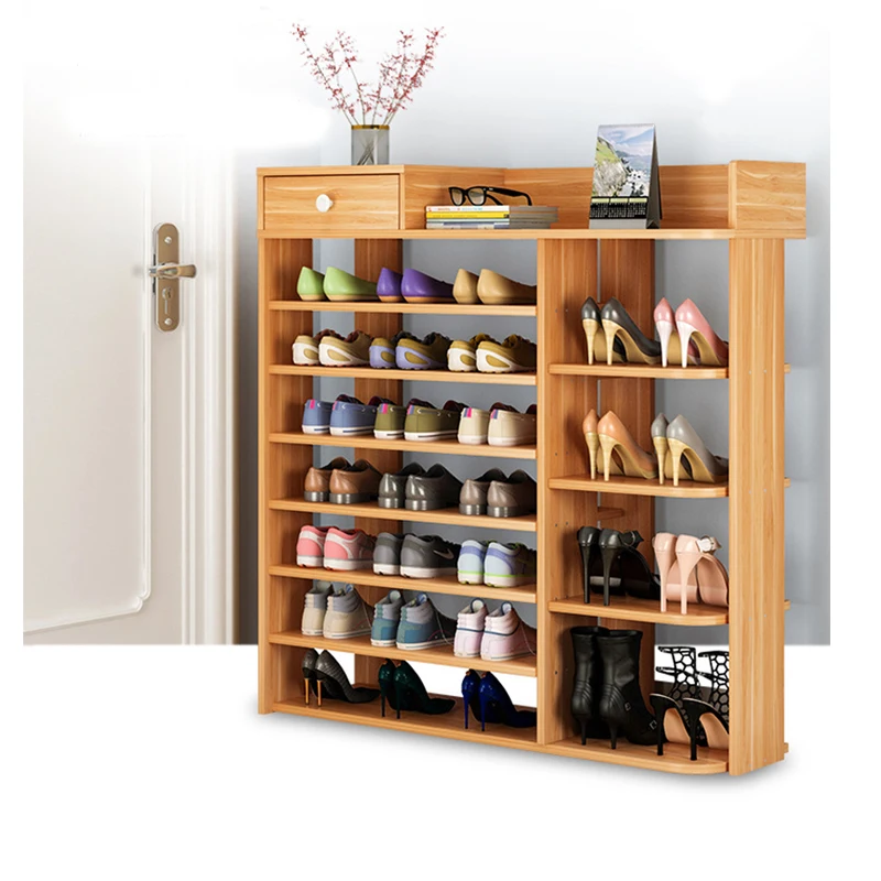 Living room furniture wooden portable storage shelves cabinet modern shoe organizer shoe racks