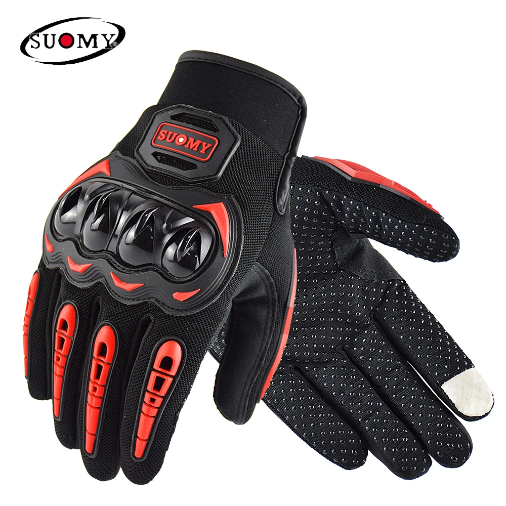 Suomy Summer Motorcycle Gloves Breathable Full Finger Motorbike Riding Glove Women Men Touch Screen Motocross Guantes