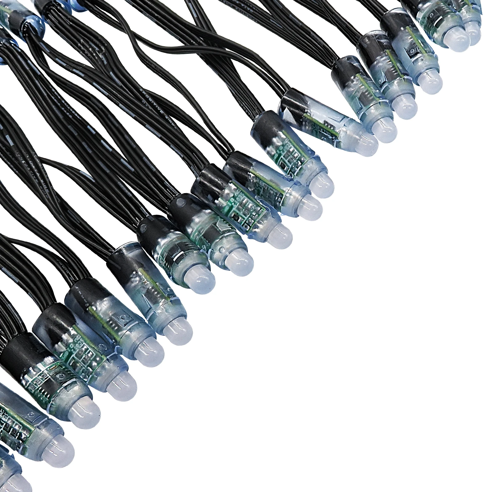 WS2811 смарт-12v 100ct пуля узлов черный 18AWG провода с xconnectбыл