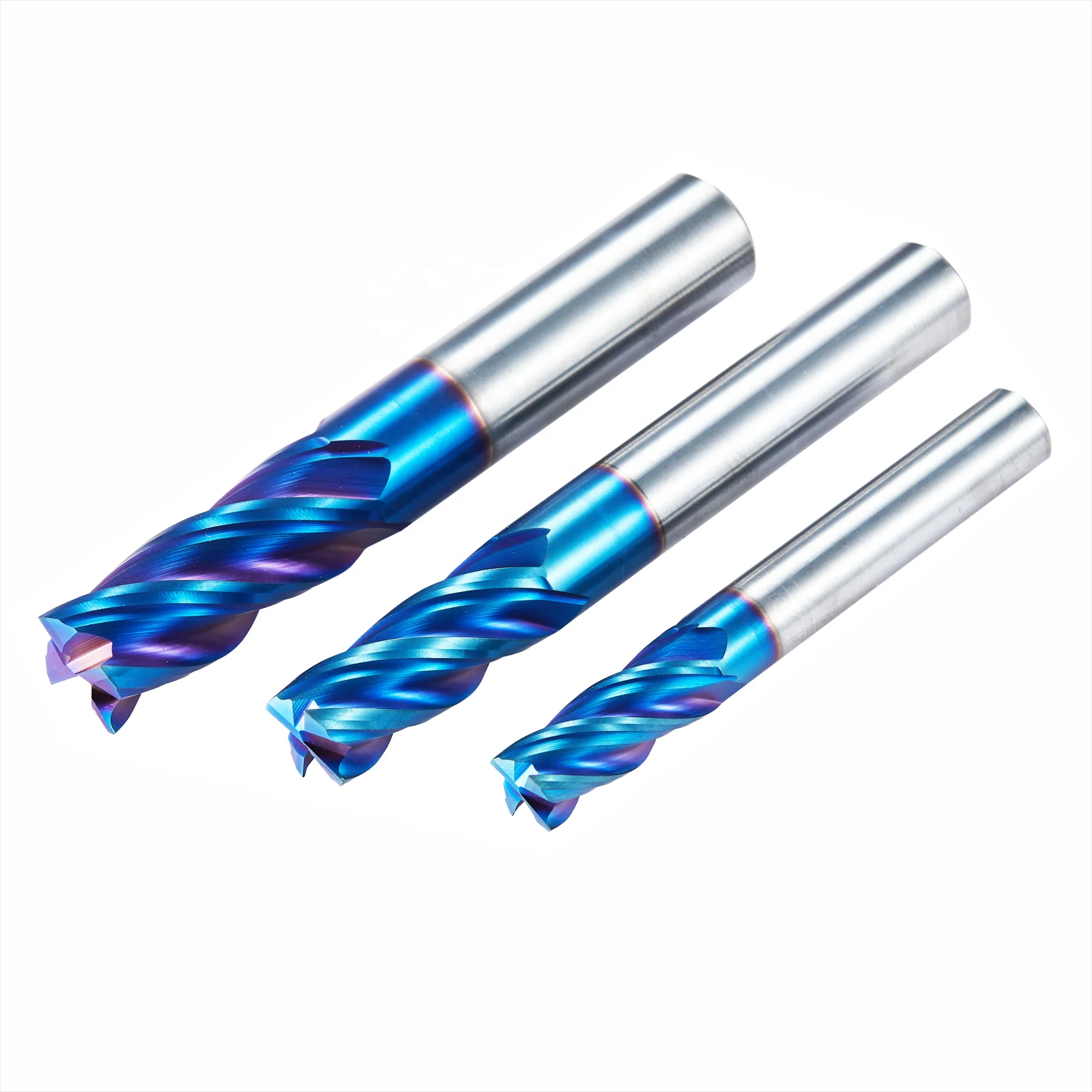 Tungsten Carbide 4 Flute Square Endmill Flat End Mills solid  cnc cut bit carbide end mill