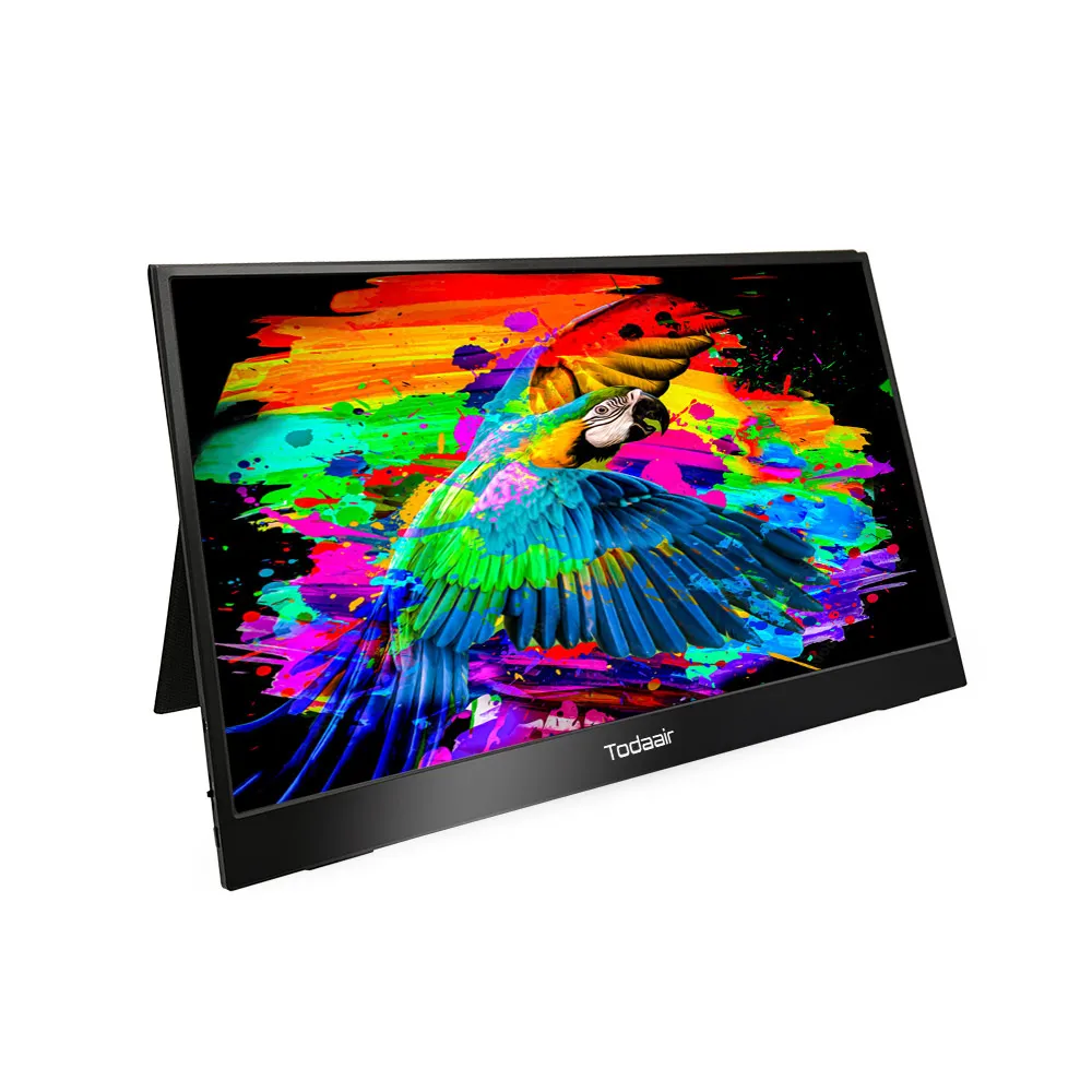 15.6' 1080P FHD portable Monitor for laptop Computer Display HDR Eye Care External Screen Smart Cover for PC Phone Xbox Switch