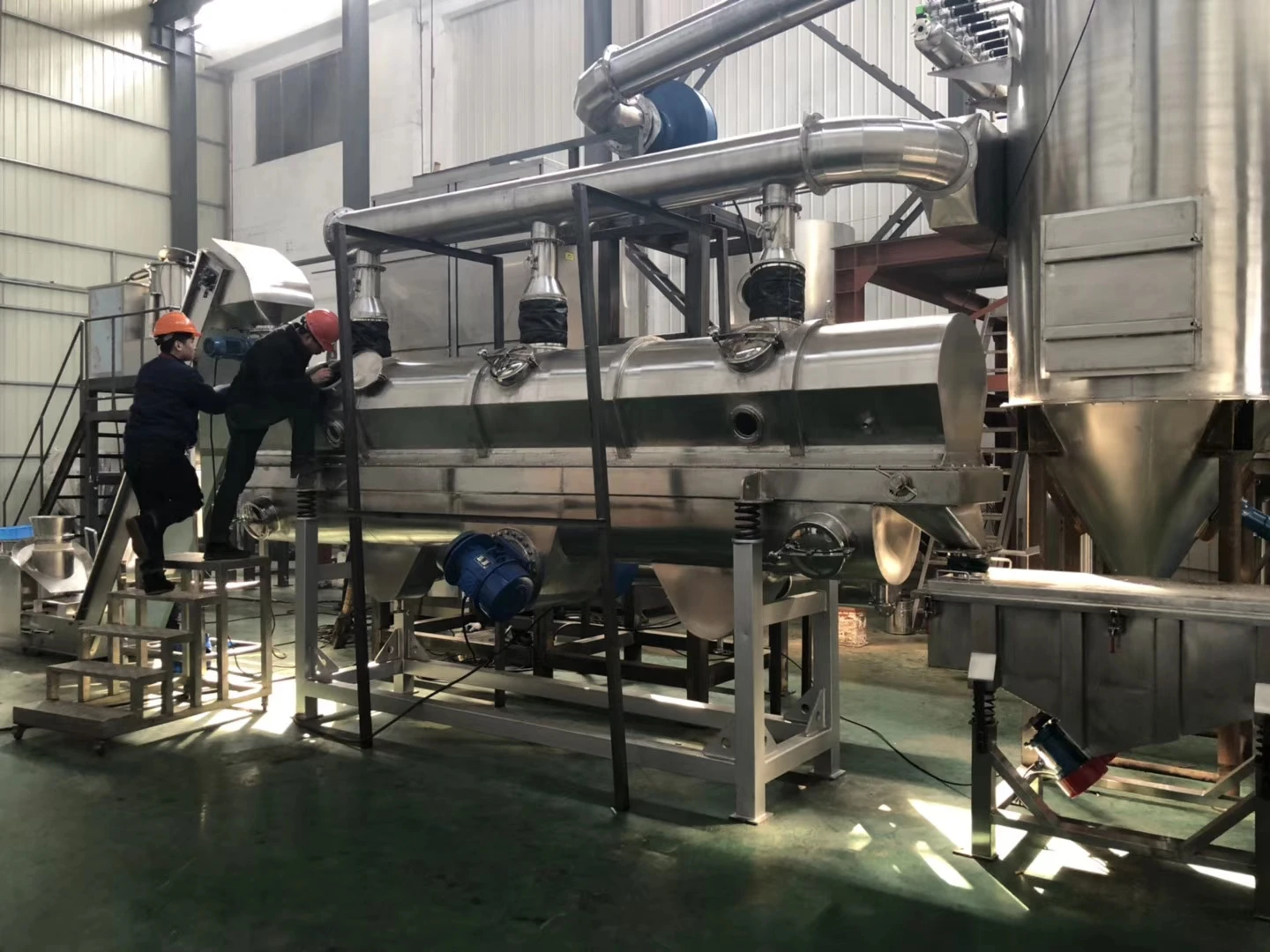 ZDG Horizontal Continuous Vibrating fluid bed dryer machine for sugar, food, salt drying machine