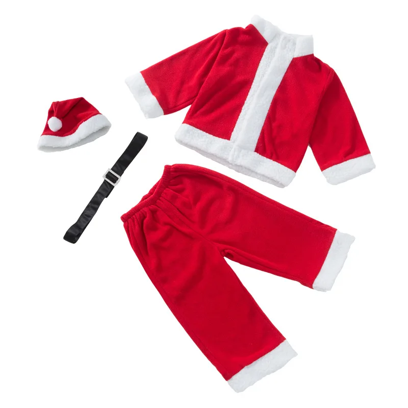 Hot Sale Dress Up Santa Costume For Christmas Kids Clothes Christmas Santa Claus Costumes For Boys And Girls
