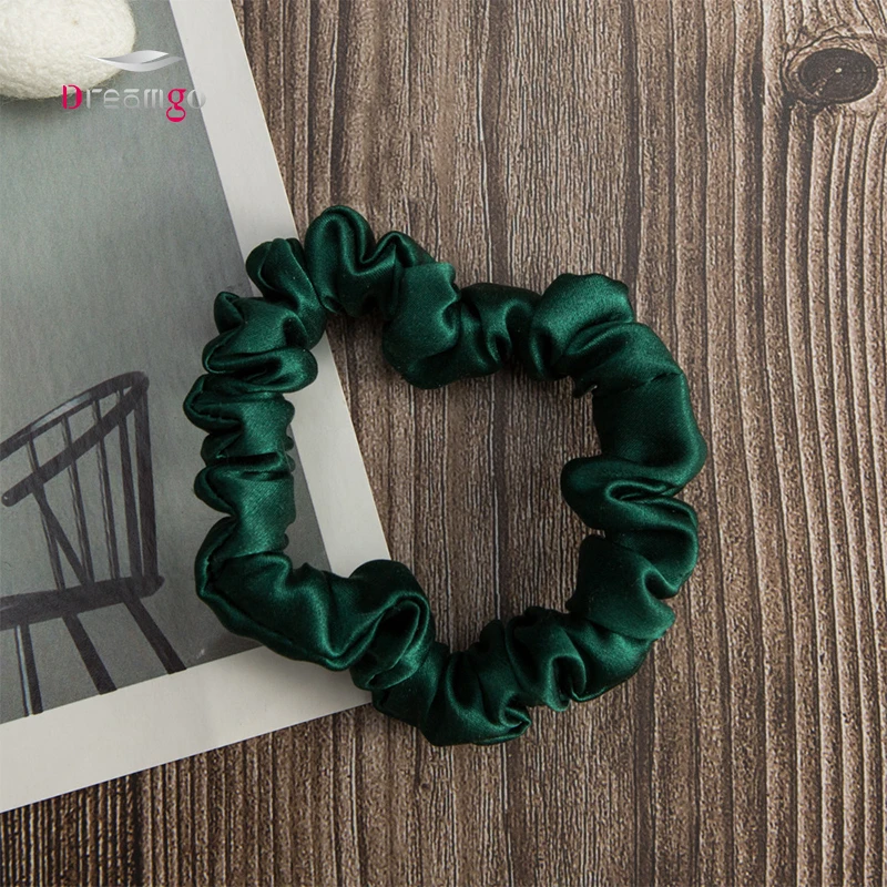 High quality Shiny Silk Scrunchies Luxury silk scrunchies hand tied hair