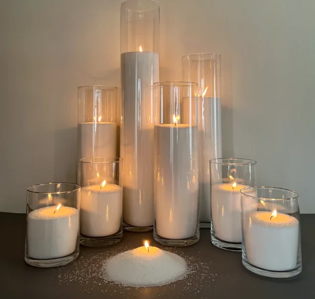 2024 hot selling granulated scented soy wax pearled candle sand candle powder for wedding decora