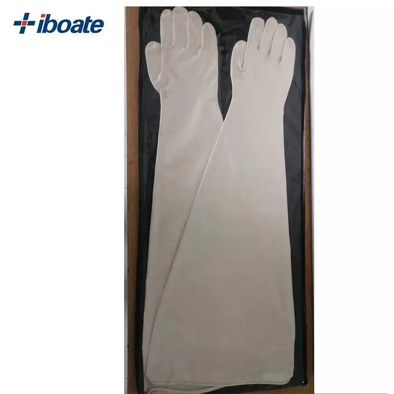 Heavy Isolator Box Gloves Long Sleeves Dry Box Gloves Wide Cuff Wear Resistant Chemical-Resistant EPDM Safety Gloves