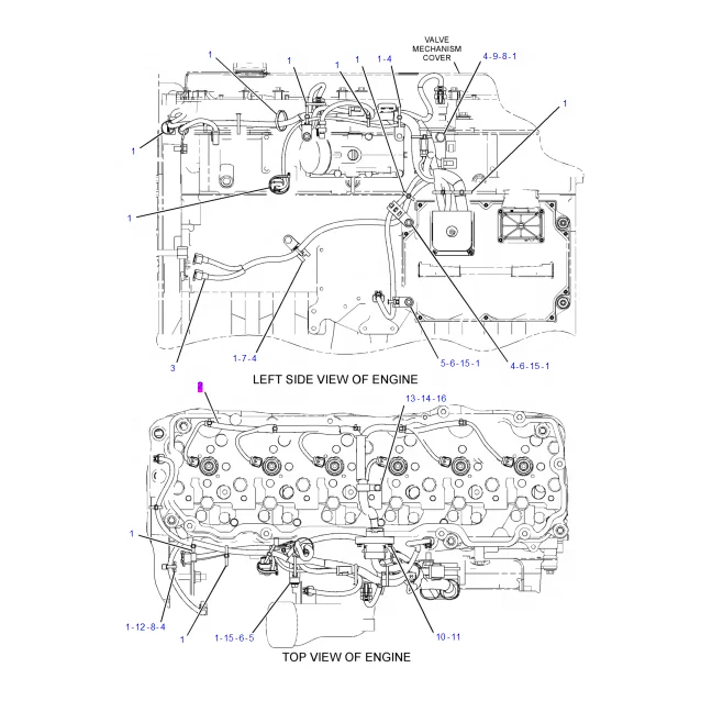 Cat harness 546-2154 5462154 for caterpillar injector harness c9