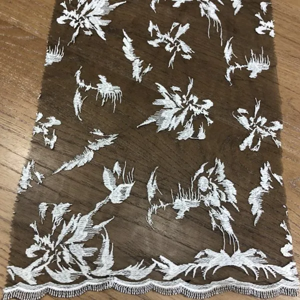 Роскошная вышивка на сетке, Золотая пряжа, повторяющийся лист, дизайн для платья