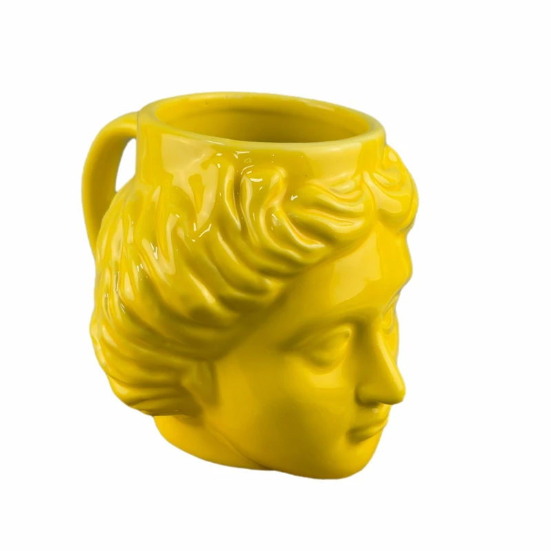 Top seller David head Apollo mug Large-capacity Sculpture Office Personalized Coffee Desktop Decoration Cups Ceramic 3d mugs