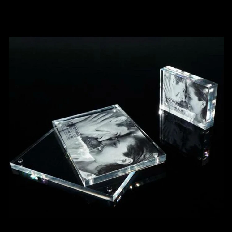 Custom size magnetic photo frame acrylic 4x6 inch wedding baby square photo frame