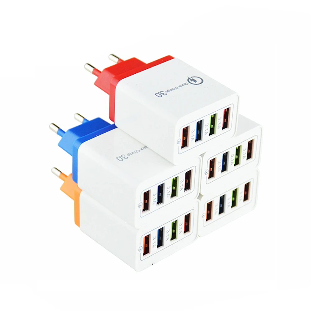 Универсальные домашние адаптеры SIPU с 4 портами USB, настенное зарядное устройство для телефона