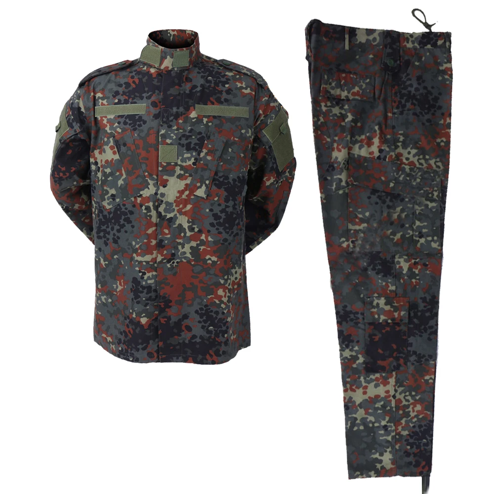 Factory Custom German WW2 Uniform Blood Red Dot Camouflage Suit Men ACU Combat Tactical Uniform
