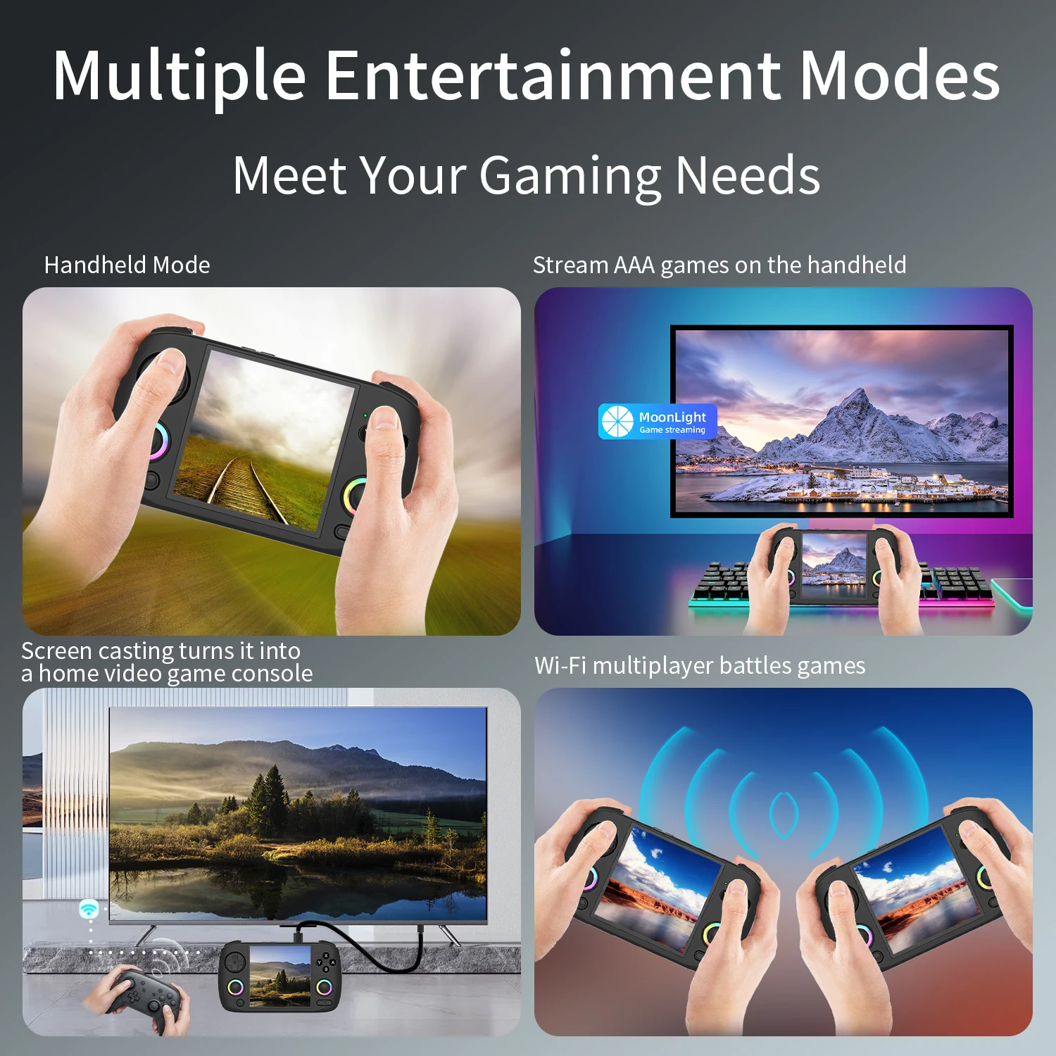 New Style RG Cube XX Classic Game Retro Console Games Linux Rgb Colorful Lightjoystick 3800mah Video Handheld Gaming Consoles