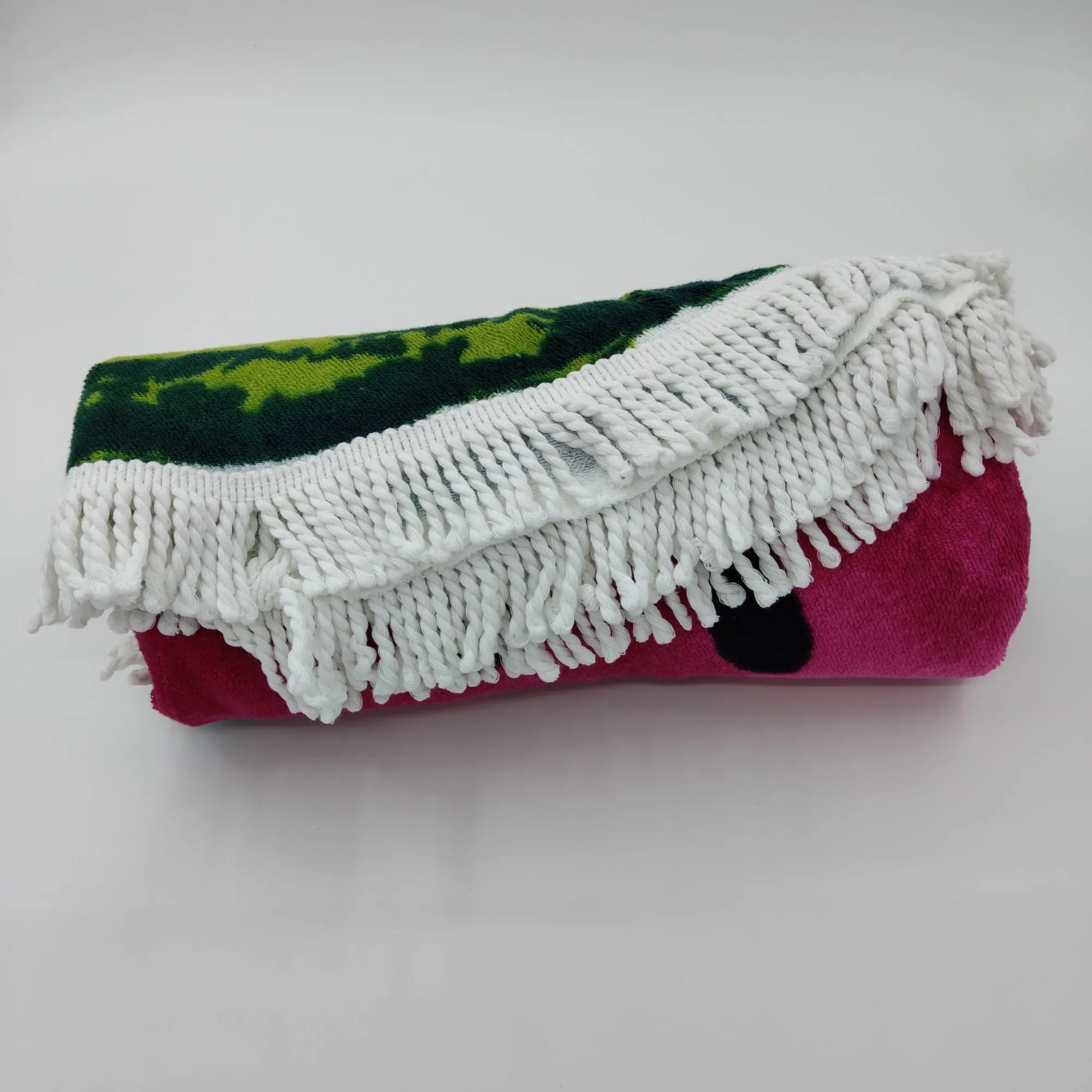 
Cheap Oem New Products 100% Cotton Printed Round Beach Towel With Tassels 