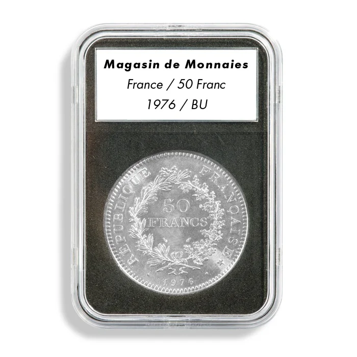 Coin Slab Holder Clear Acrylic Storage Case for Morgan Peace IKE Silver 38mm Dollar Coin with Black Insert