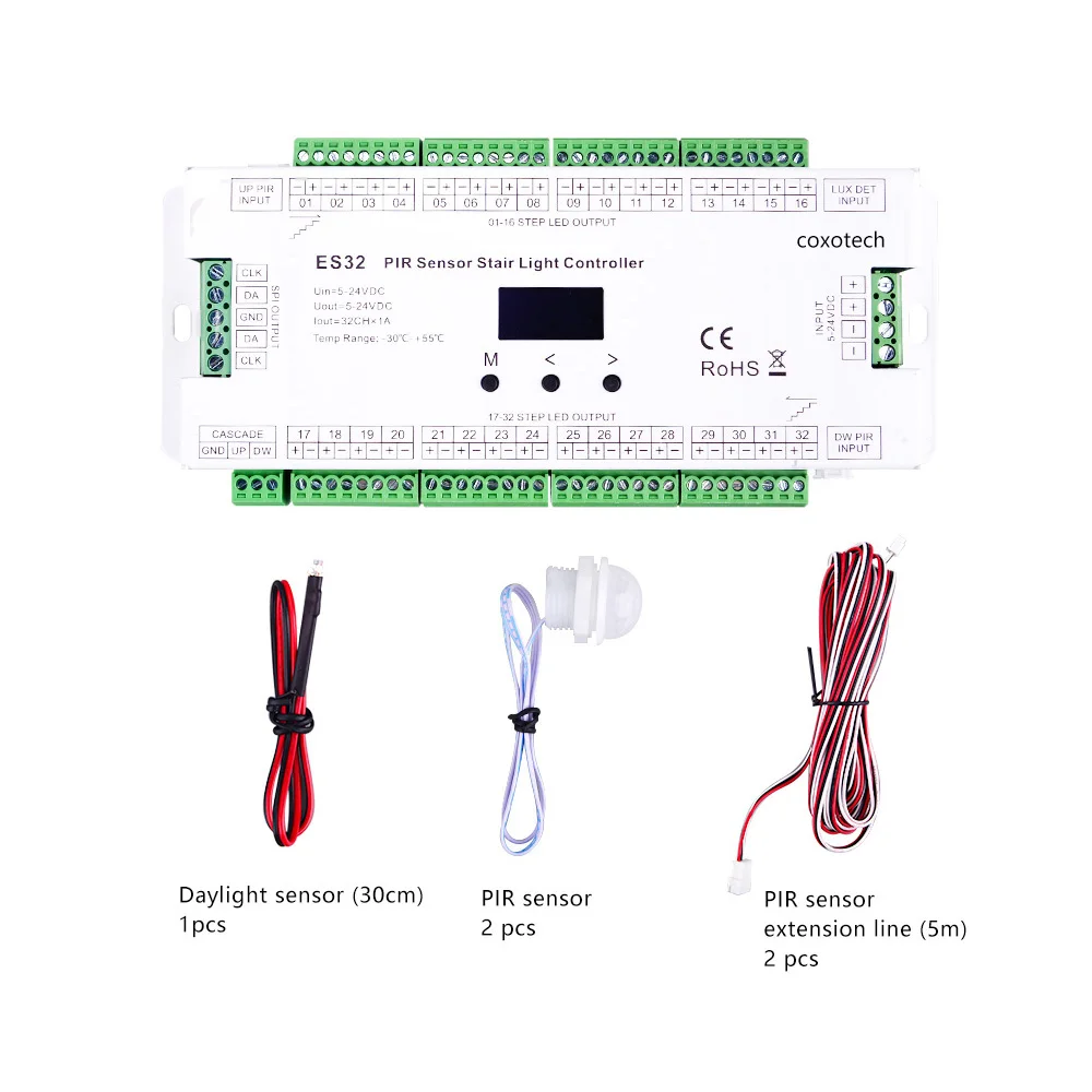 ES32 PIR Stair Led Lighting Controller With Stair Motion Sensor