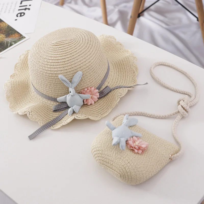 kid summer hats cheap baby straw hat cute baby hats with bag in stylish for wholesale