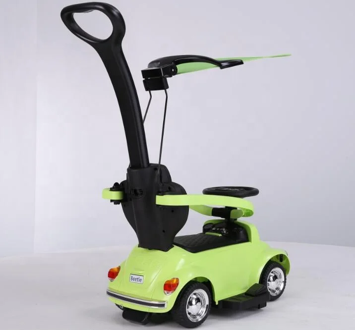 Beetle FTF Licensed Children Electric Cars Pink Baby Ride On Car With Push Handle