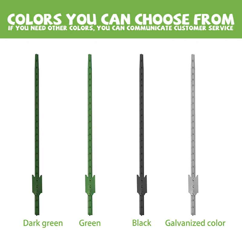 Factory direct wholesale  Metal Post Heavy Duty Metal 1.8m 2.1m 2.3m T Post for fence