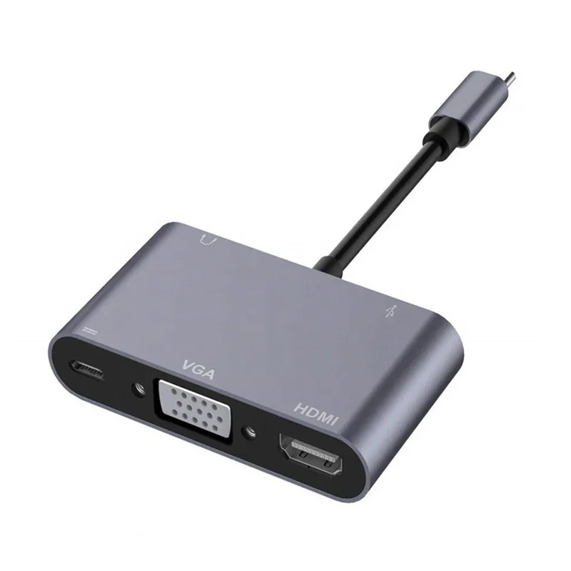 Горячая Распродажа 5 в 1 Usb Тип C Usb 3,1 к Hdmi Vga Аудио Usb 3,0 адаптер для Google Huawei Samsung S9